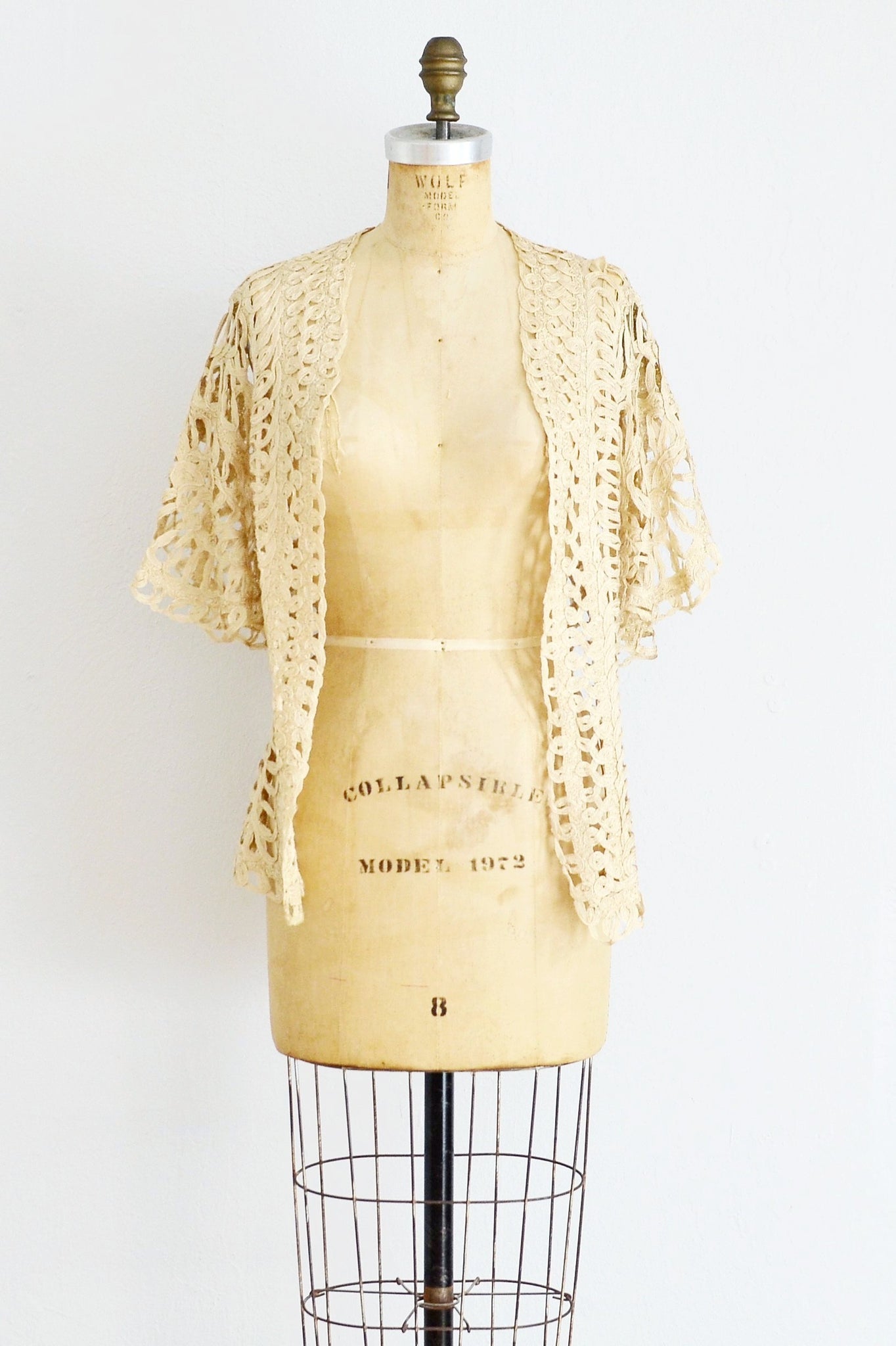 Silk Battenburg Lace Jacket S Pickled Vintage