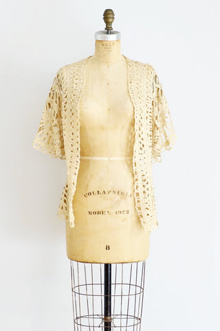 Silk Battenburg Lace Jacket - Pickled Vintage