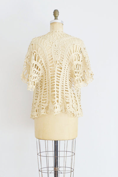 Silk Battenburg Lace Jacket - Pickled Vintage
