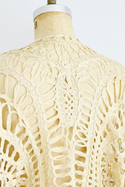 Silk Battenburg Lace Jacket - Pickled Vintage