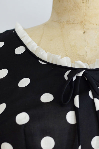 50s Polka Dot Lawn Dress - Pickled Vintage