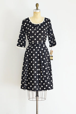 50s Polka Dot Lawn Dress - Pickled Vintage