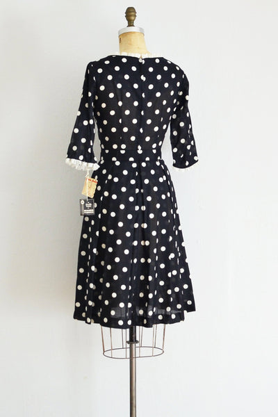 50s Polka Dot Lawn Dress - Pickled Vintage