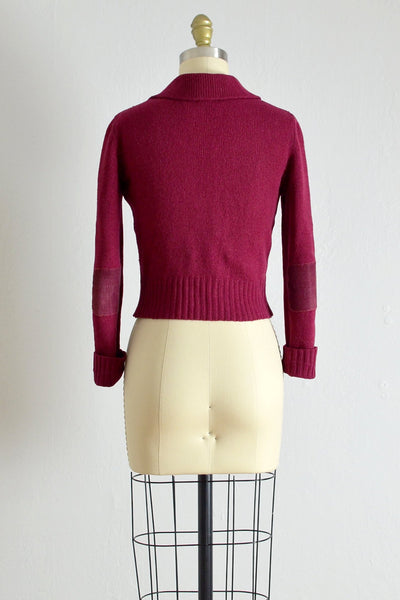 30s Bordeaux Woolies Sweater - Pickled Vintage