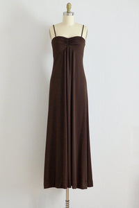 70s Chocolat Maxi Dress - Pickled Vintage