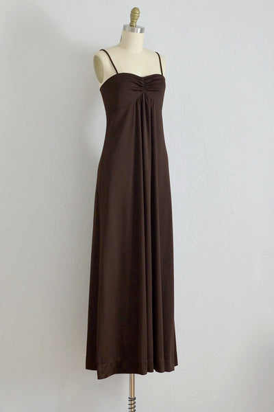 70s Chocolat Maxi Dress - Pickled Vintage