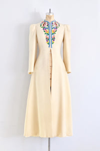 40s Embroidered Princess Coat - Pickled Vintage