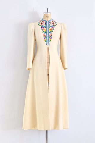 40s Embroidered Princess Coat - Pickled Vintage