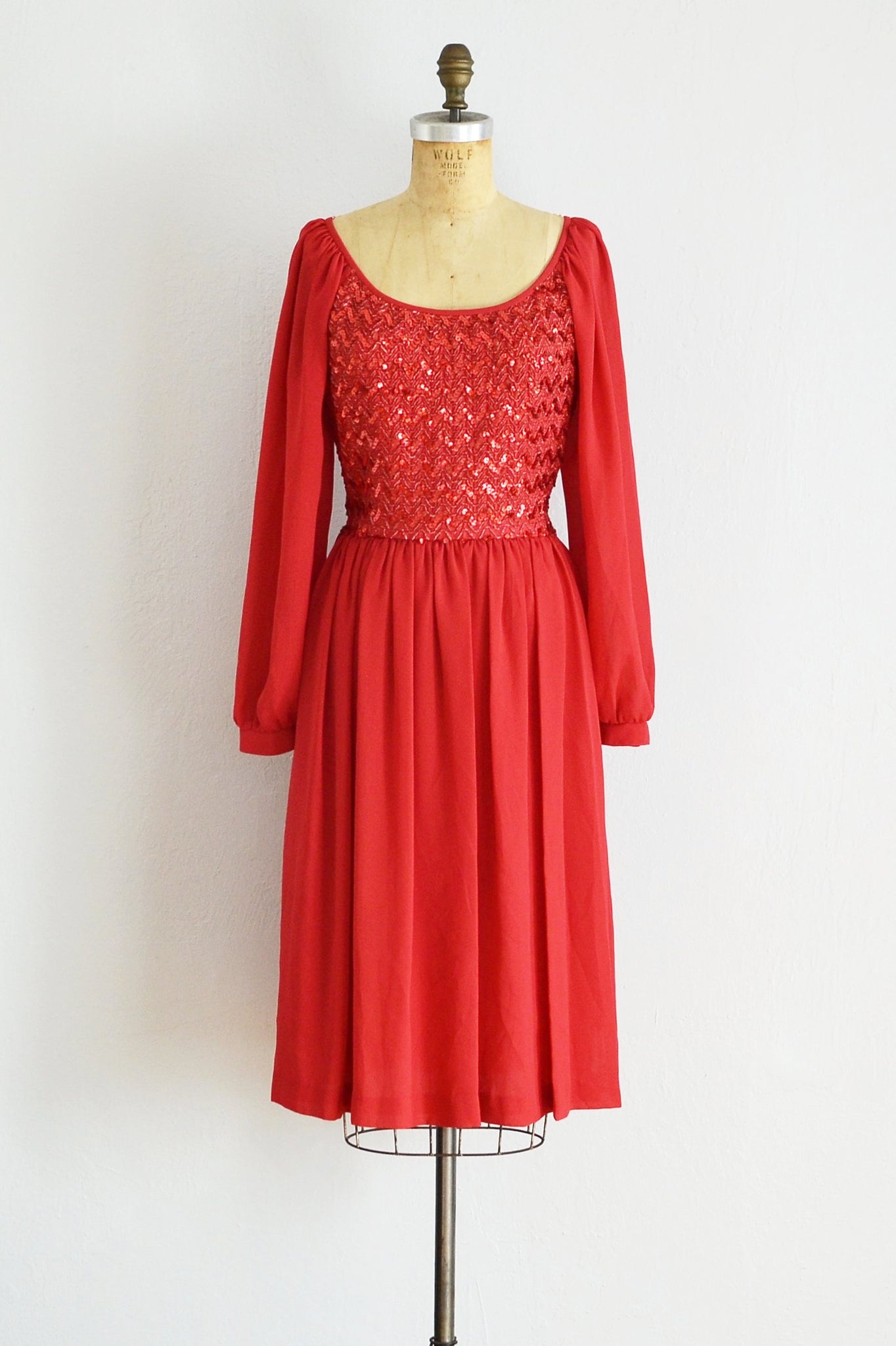 Chiffon Sequin Dress - Pickled Vintage