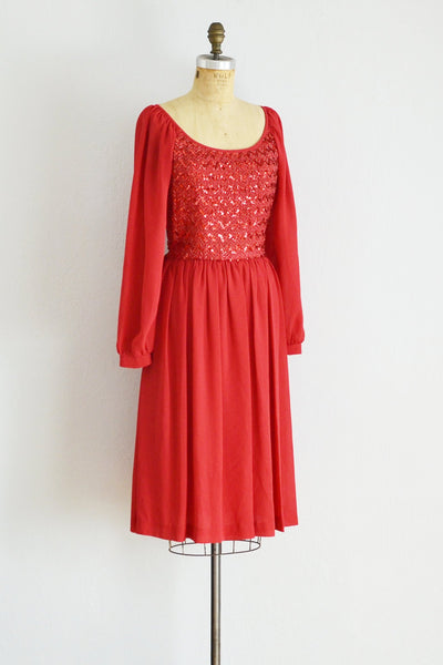 Chiffon Sequin Dress - Pickled Vintage