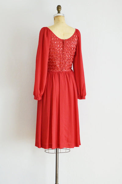 Chiffon Sequin Dress - Pickled Vintage