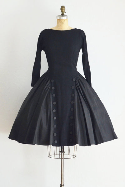 1950s Black Cupcake Dress - Pickled Vintage