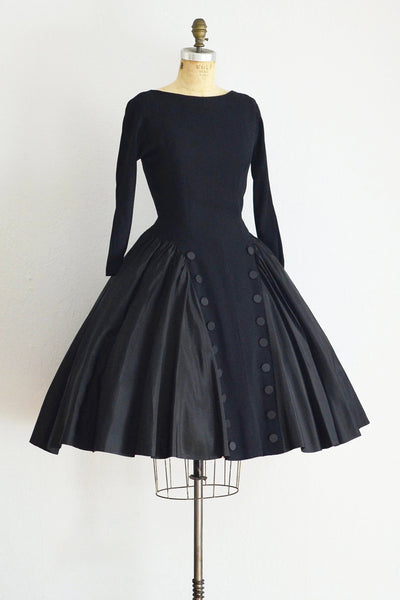 1950s Black Cupcake Dress - Pickled Vintage