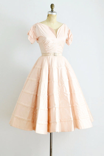 50s Trapunto Party Dress - Pickled Vintage