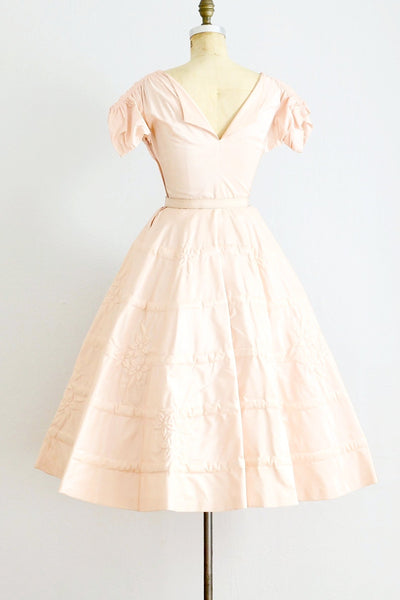 50s Trapunto Party Dress - Pickled Vintage