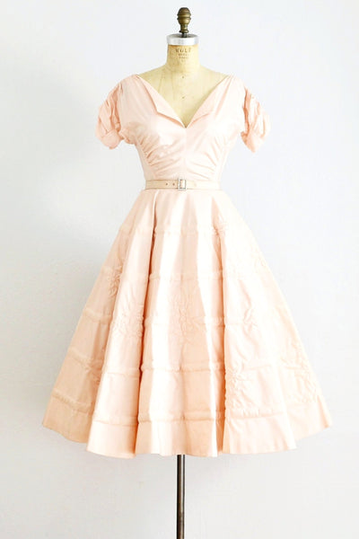 50s Trapunto Party Dress - Pickled Vintage