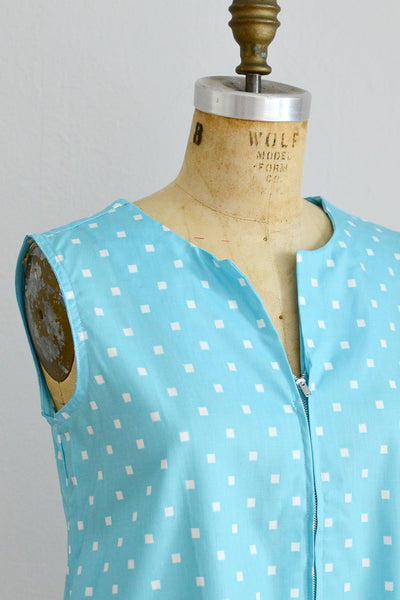 50s Blue House Dress - Pickled Vintage