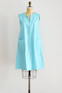 50s Blue House Dress - Pickled Vintage