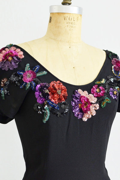 1940s Glam Evening Dress - Pickled Vintage