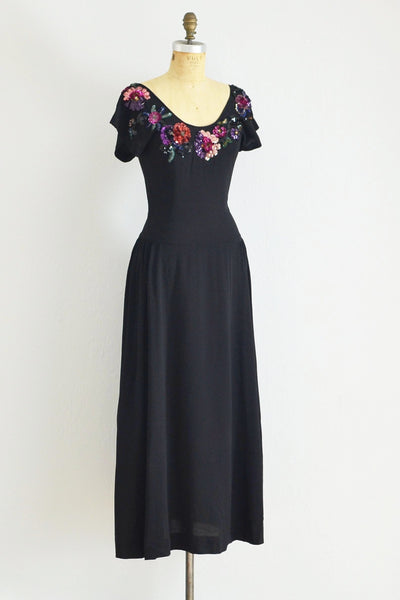 1940s Glam Evening Dress - Pickled Vintage