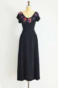 1940s Glam Evening Dress - Pickled Vintage