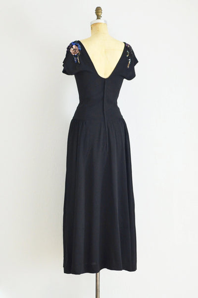 1940s Glam Evening Dress - Pickled Vintage