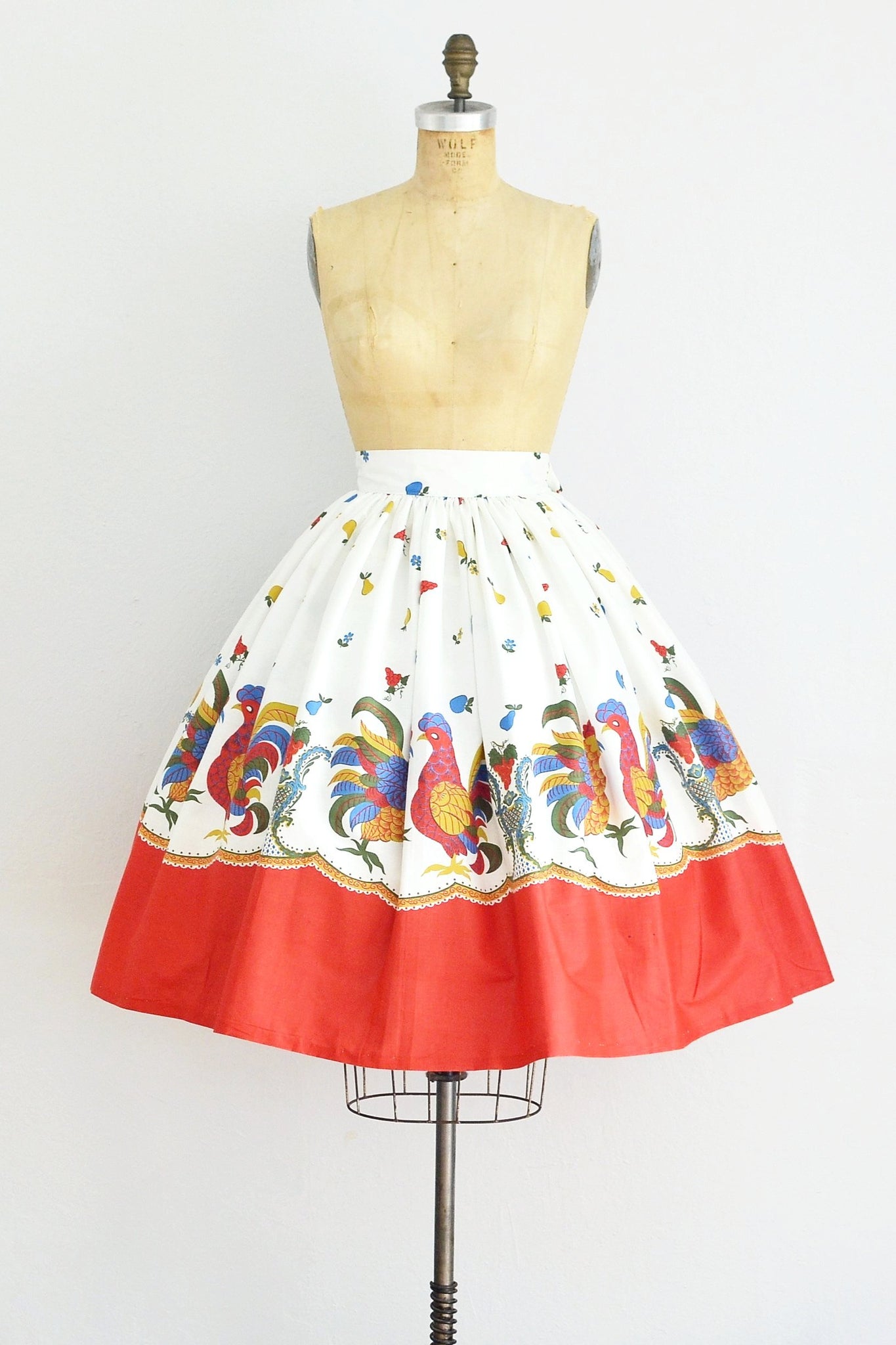 Border Print Skirt - Pickled Vintage