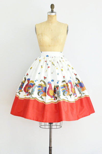 Border Print Skirt - Pickled Vintage