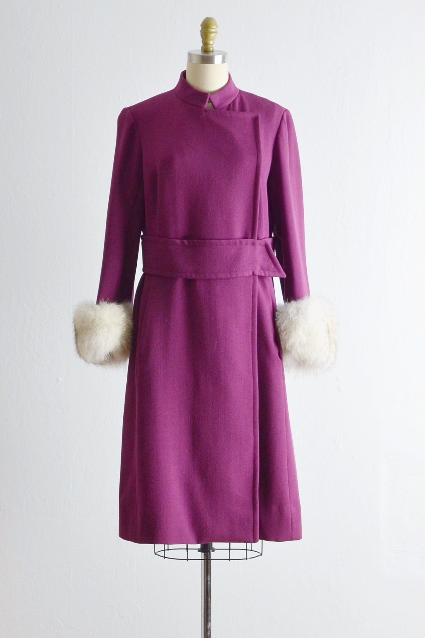 Vintage 1960s Plum Dress Coat - Pickled Vintage