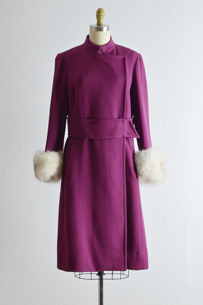 Vintage 1960s Plum Dress Coat - Pickled Vintage