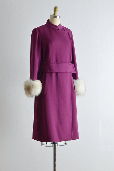 Vintage 1960s Plum Dress Coat - Pickled Vintage