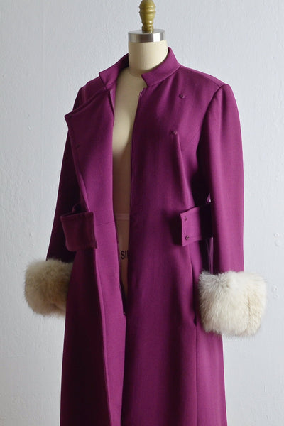 Vintage 1960s Plum Dress Coat - Pickled Vintage