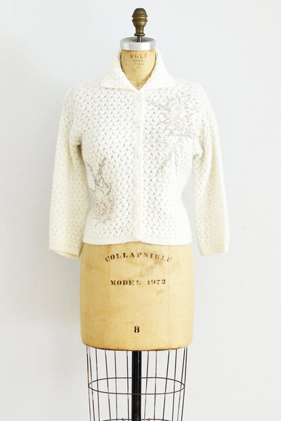 1950s Beaded Cardigan - Pickled Vintage