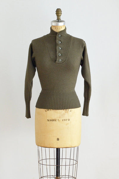 40s Battle Wool Sweater - Pickled Vintage