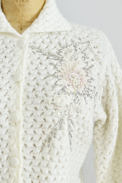 1950s Beaded Cardigan - Pickled Vintage