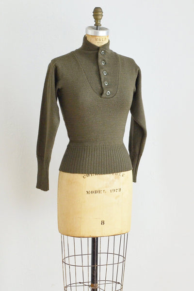 40s Battle Wool Sweater - Pickled Vintage