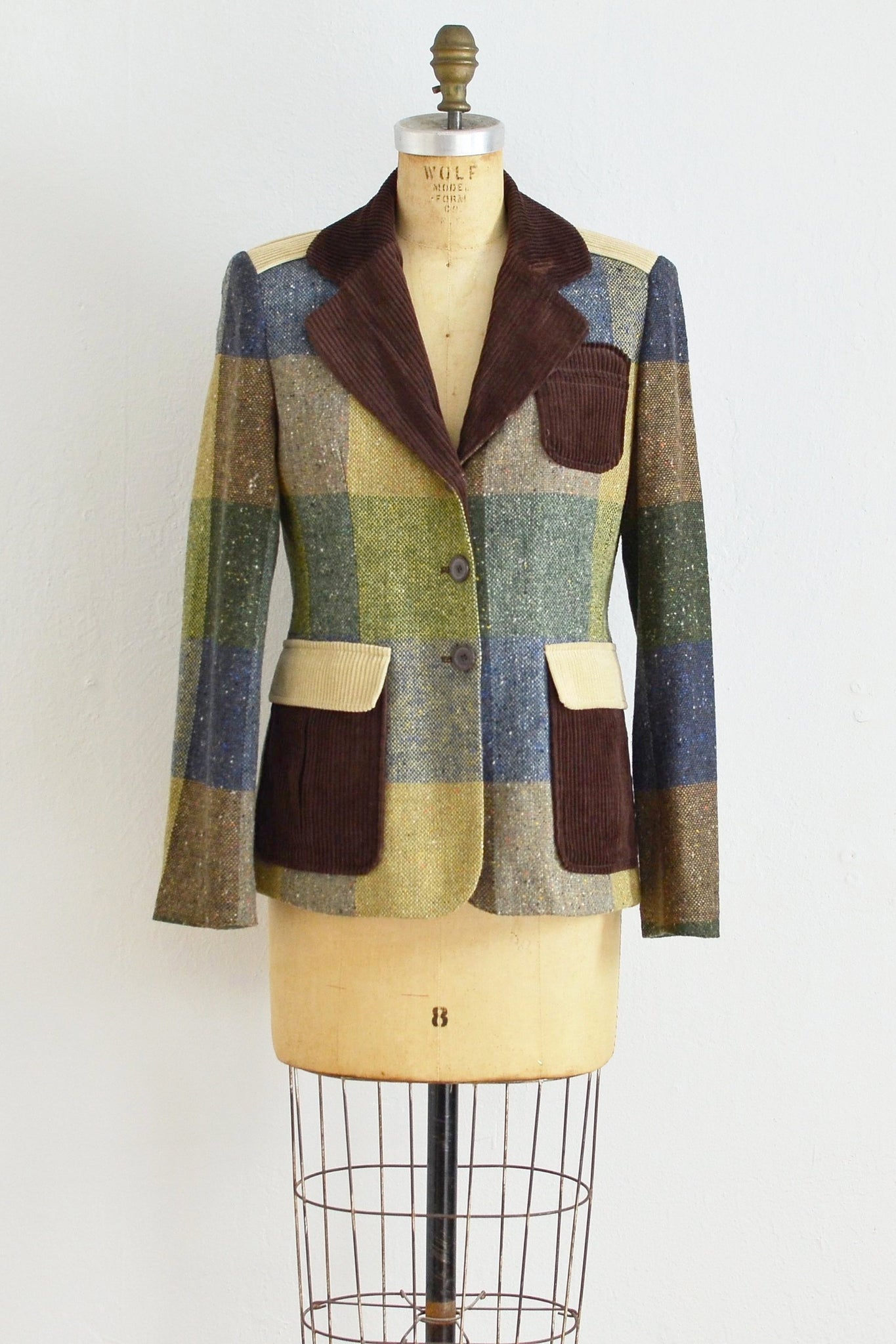 RESERVED... Plaid fleck Jacket - Pickled Vintage
