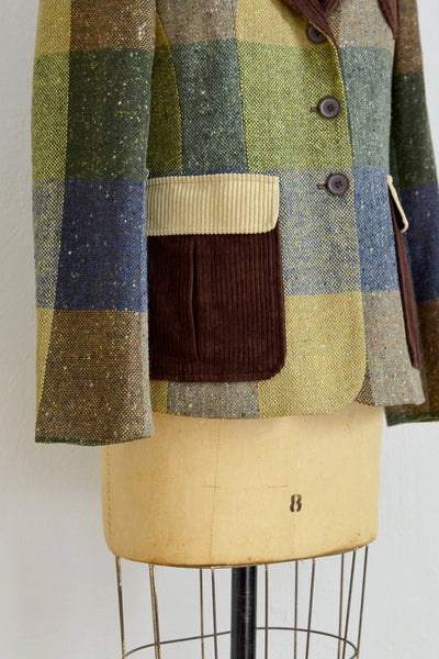 RESERVED... Plaid fleck Jacket - Pickled Vintage