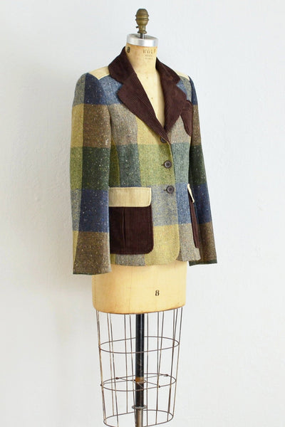 RESERVED... Plaid fleck Jacket - Pickled Vintage