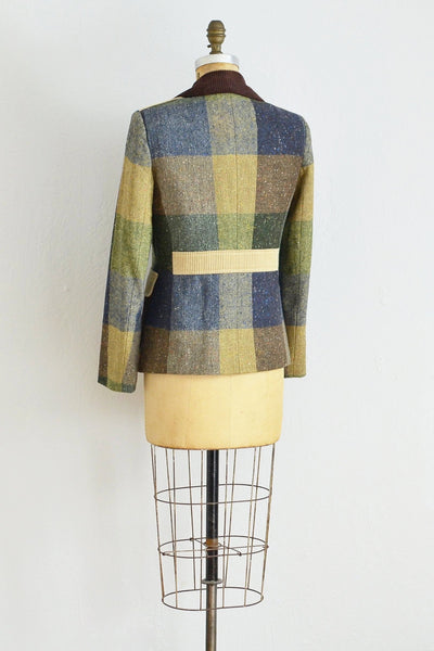 RESERVED... Plaid fleck Jacket - Pickled Vintage
