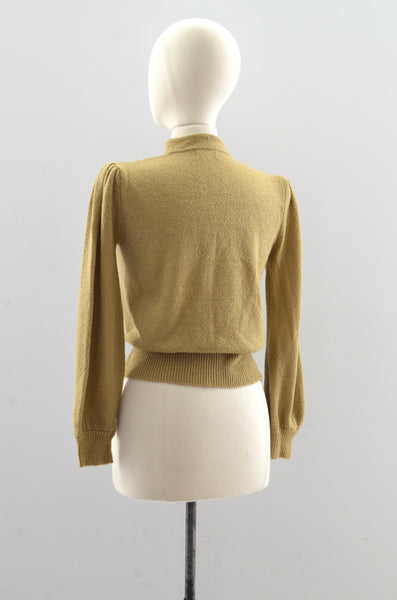 Vintage 70's Puff Shoulder Sweater