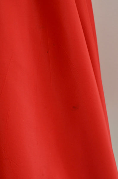50's Red Strapless Dress / XS S