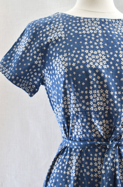 Vintage Grid Floral Dress