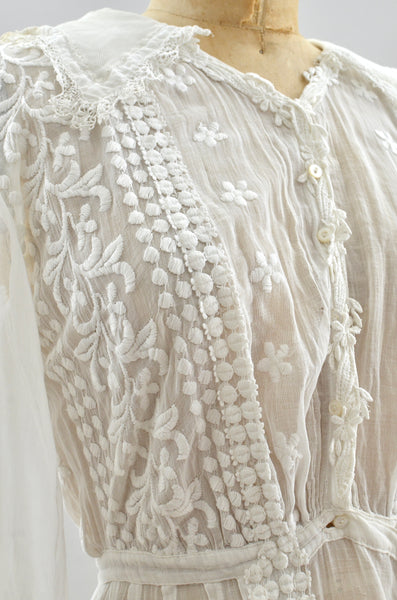 Edwardian Lawn Dress / small medium