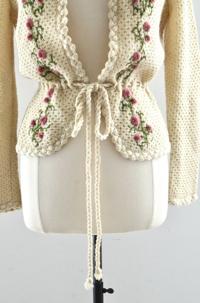 Vintage Austrian Cardigan Sweater / S M