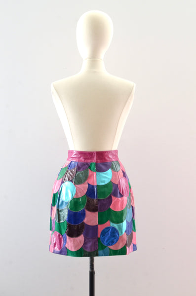 Dolce & Gabbana Patchwork Leather Skirt