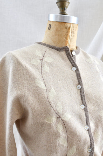 Vintage 50's Angora Cropped Sweater Cardigan