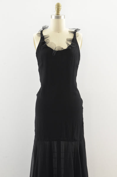 Christian Dior Printemps-Ete 1979 Numbered Chiffon Dress