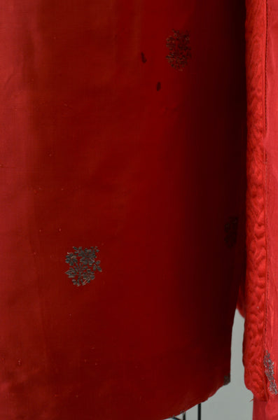 Vintage 50's Red Silk Dress Set