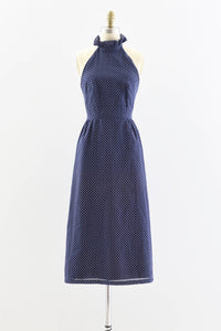 Polka Dot Halter Dress - Pickled Vintage